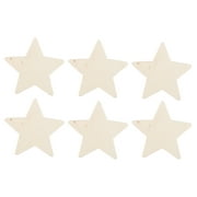 On The Surface Wooden Stars, 6-Pack Wood Star Shapes