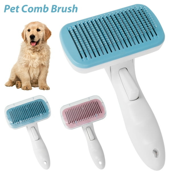 HOTBEST Pet Grooming Brush, Self Cleaning Slicker Brush for Dogs and