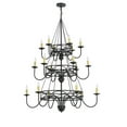 thumbnail image 4 of Meyda 155776 48 in. Polonella 18 Light Three Tier Chandelier, Antique Iron Gate, 4 of 5