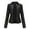 A-Black115, variant on Women's Jackets Solid Faux Leather Zip Up Jackets Slim Fit Stand Collar Long Sleeve PU Coats Casual Trendy Streetwear Jackets
