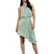 thumbnail image 1 of Vestido Corto Sin Mangas con Dobladillo Asimétrico De Verano para Mujer (Verde),XL, 1 of 6