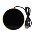 thumbnail image 2 of Fyydes USB Candle Warmer Plate Smart Power Off Function Tempered Glass, Gold, 2 of 8