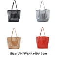 thumbnail image 3 of Beach Bags Mesh Shoulder Tote Transparent Bathing Swimming Ladies Bag Outdoor Handbag Multi-function Durable American Style Lady Black, 3 of 9