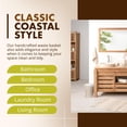 thumbnail image 3 of KOUBOO La Jolla Rattan Plastic Insert, White-Wash Waste Basket, 3 of 5