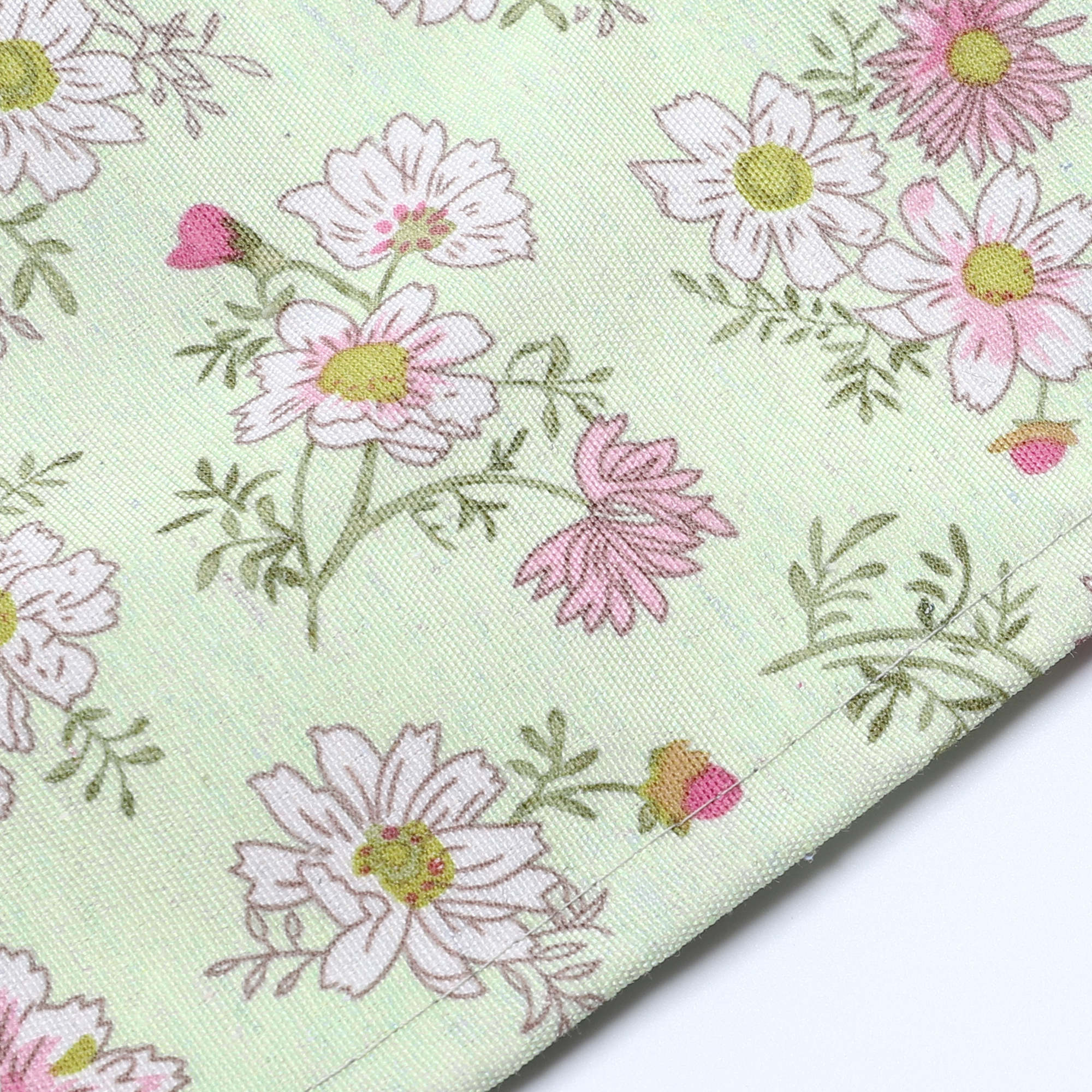 Unique Bargains Floral Kitchen Apron with Pockets Canvas Apron for Cooking Baking Green
