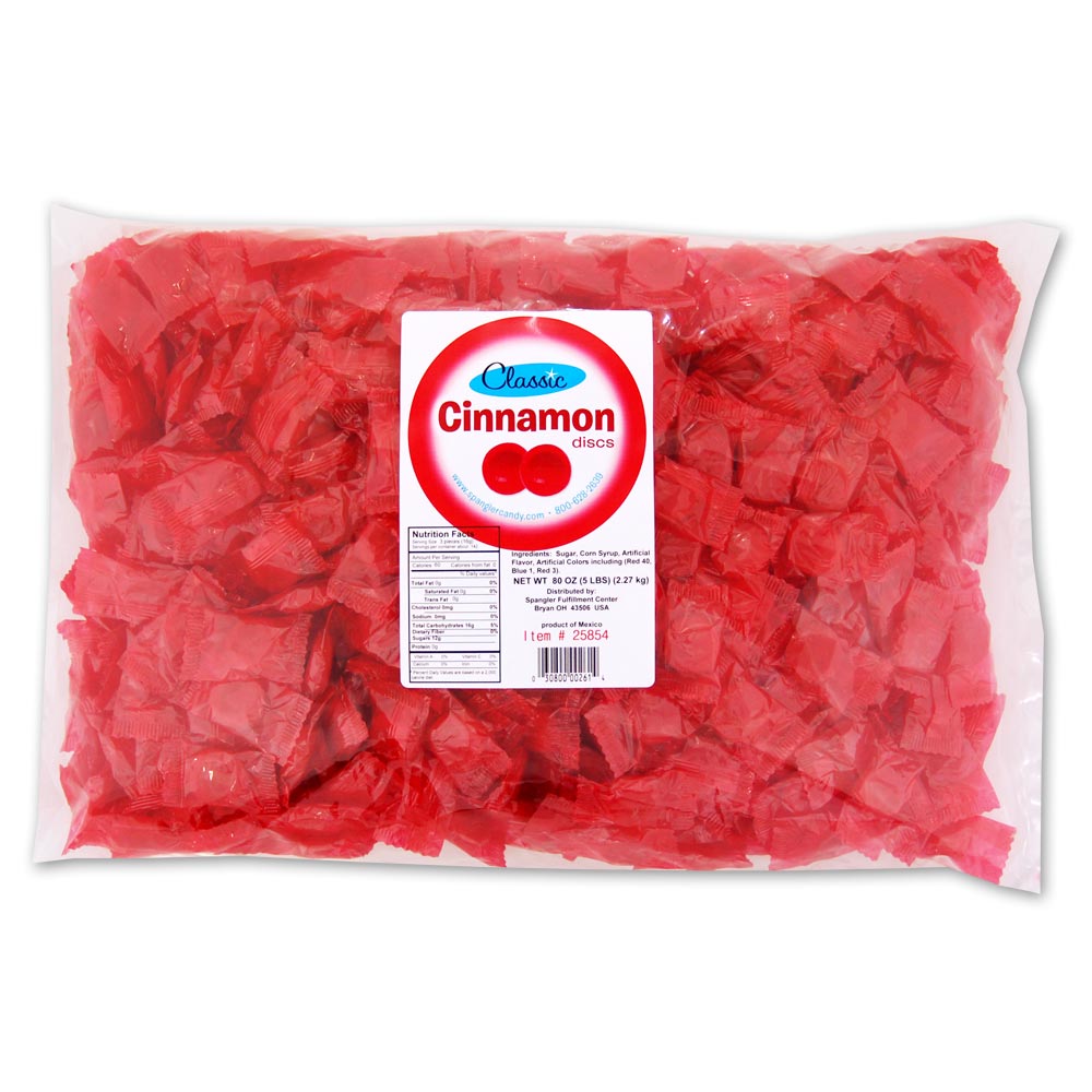 Hard Candy Discs Cinnamon Flavor 5 lb Bag
