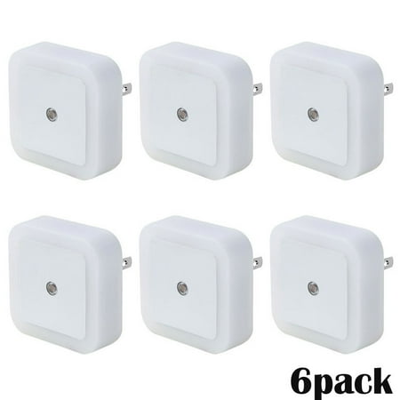 

Ledander 6 pack Night Lamp Intelligent Sensor Corridor Light Body Induction Bedside Lamp Desk Light White Sleep Lamp Socket Powered for Baby Room Bedroom Living Room