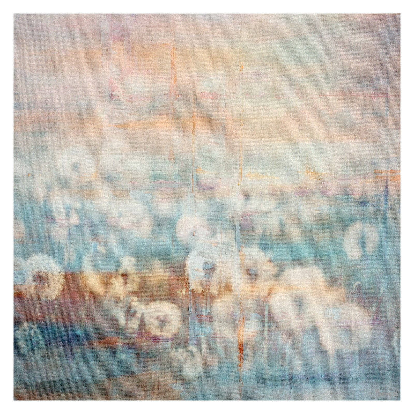 "Hazy Dandelions" Painting Print on Wrapped Canvas