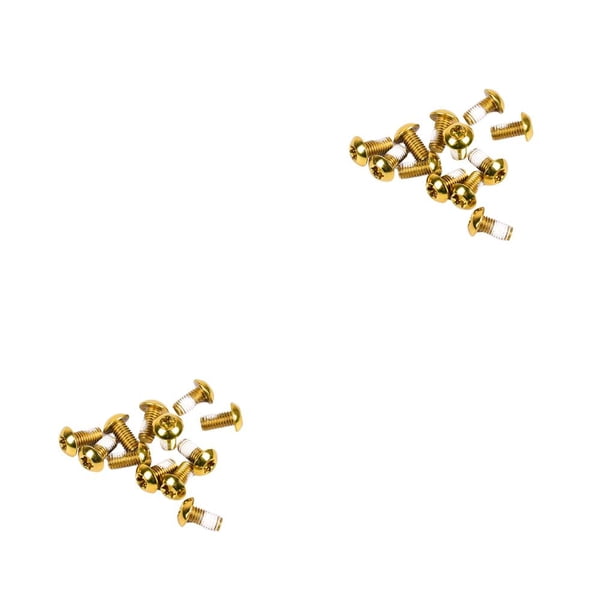 Wosthever 12 piezas de pernos de Rotor de freno de bicicleta de montaña tornillos de metal piezas de repuesto de carreras accesorios deportivos al aire Gold 2piezas Wosthever CBP212314