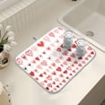 thumbnail image 7 of Ryvnso Hearts Print Dish Drying Mat for Kitchen Countertop 16x18 Small Dish Pad Drainer Rack Dish Sink Mats, 7 of 7