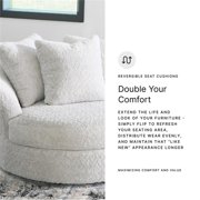 Signature Design by Ashley Snodoodle Gray Oversized Swivel Accent Chair