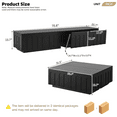 thumbnail image 6 of Miekor Elegant TV Stand & Coffee Table Set of 2, Multi-Functional Media Console with Arched Design for TVs Up to 80" , Modern Dual Purpose Center Table with Drawers for Living Room, Bedroom, Black, 6 of 12
