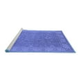 thumbnail image 2 of Ahgly Company Machine Washable Indoor Round Oriental Blue Industrial Area Rugs, 4' Round, 2 of 4