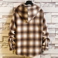 thumbnail image 4 of cllios Men's Flannel Shirts Plus Size Plaid Hoodies Fall Button Down Shirt Jacket Classic Fit Long Sleeve Lightweight Jacket, 4 of 4