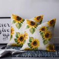 thumbnail image 2 of Sunflower 20x20 Pillow Covers Set of 2, Summer Botanical Vintage Floral Spring Throw Pillow Covers Decorative Couch Cushion Case, Microfiber Square Pillowcases for Bedroom Car Living Room, 2 of 7