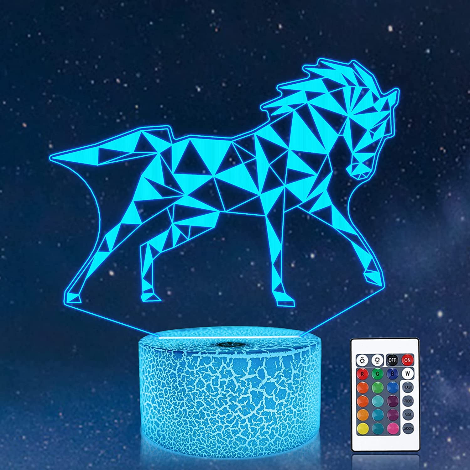 YSITIAN Horse Night Light ,Hourse Gifts, Anywin Horse 3D Night Light for Kids with Remote Control H1116-327