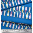 thumbnail image 3 of Soimoi Blue Heavy Satin Fabric Bottle Bar Print Fabric by the Yard 56 Inch Wide, 3 of 3