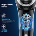 thumbnail image 3 of SweetLF Rasoir Électrique pour Hommes, Rasoir Électrique Rechargeable pour Hommes, Rasoir Étanche Humide et Sec, avec Tondeuse pour Poils de Nez, Tondeuse à Favoris Pop-up, 3 of 7