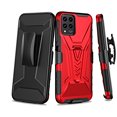 thumbnail image 2 of Compatible for TMobile Revvl 6 Pro 5G Case with Holster Belt Clip Hybrid Shockproof Protective Phone Cover with Kickstand - Red, 2 of 5