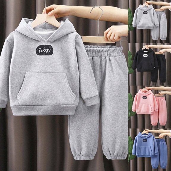 Toddler Boy Clothes Fall Winter Outfit Long Sleeve Printed Top and Pants Set 2 Piece Sweatsuit,Lounge Wear 6-12 Months 12-24 Months 2T 3T 4T 5T 6T 7T 8T 9T Children 4-5 Years