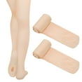 thumbnail image 1 of GOOHOCHY 2 pares de medias de ballet, medias de baile, pantimedias para mujer, mallas elásticas de transición, talla L, 1 of 7