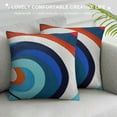 thumbnail image 3 of Red Blue Black White Throw Pillow Covers ,Vintage Swirls Decorative Pillow Covers Bedroom Decor,Retro Geometric Cushion Cases,Abstract Stripes Pillow Covers for Couch, 3 of 5