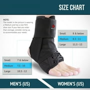 NEENCA Ankle Brace, Lace Up Adjustable Support – for Running, Basketball, Injury Recovery, Sprain! Ankle Wrap for Men, Women, and Children (Large)