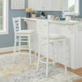thumbnail image 4 of Linon Teresa White Barstool W Uph Seat, 4 of 16