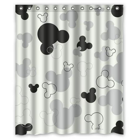 Black & White Ceramic Bathroom - Ganma Mickey Mouse Black and White Shower Curtain Polyester Fabric Bathroom Shower Curtain 60x72 inches