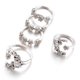 thumbnail image 5 of 5pcs Fijaron Los s Cristalinos De La Estrella De La Luna Para El Boho Del Nudillo De La Boda De La De La Zulema Moon Star Crystal Rings, 5 of 8