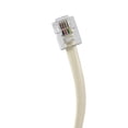 thumbnail image 2 of Extensión telefónica lisa cable plano, 7.62 m marfil, blanco, 2 of 4