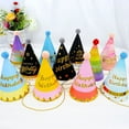thumbnail image 6 of Accessories Rainbow Series  Party Home Supplies Birthday Party Hats Party Photo Props Paper Birthday Crown Hat Happy Birthday 06, 6 of 8