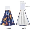 thumbnail image 4 of SKYSONIC Space Spaceships Rocket Hanging Hand Towels with Hanging Loop, Hand Towels Soft Thick Dish Cloth Hand Towels for Kitchen Bathroom, with Hanging Loop, 12"x17", 4 of 6