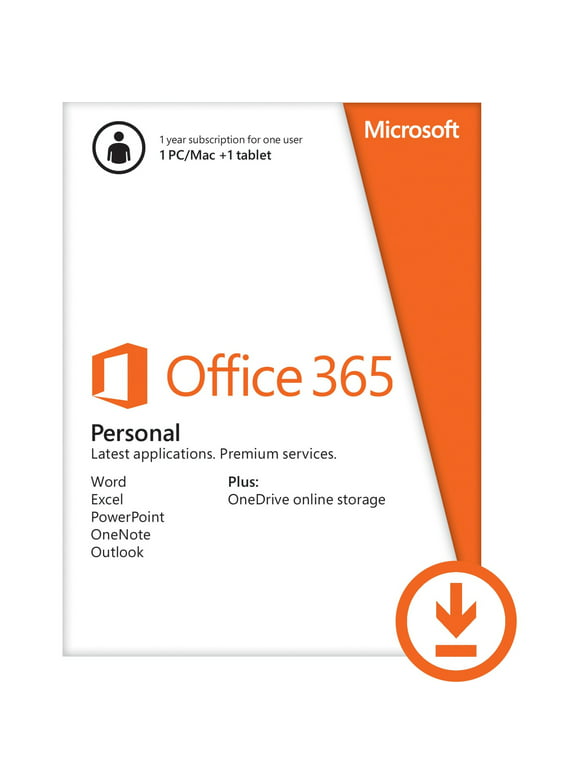 Microsoft Office 365 Personal 32/64-bit 1-Year Subscription
