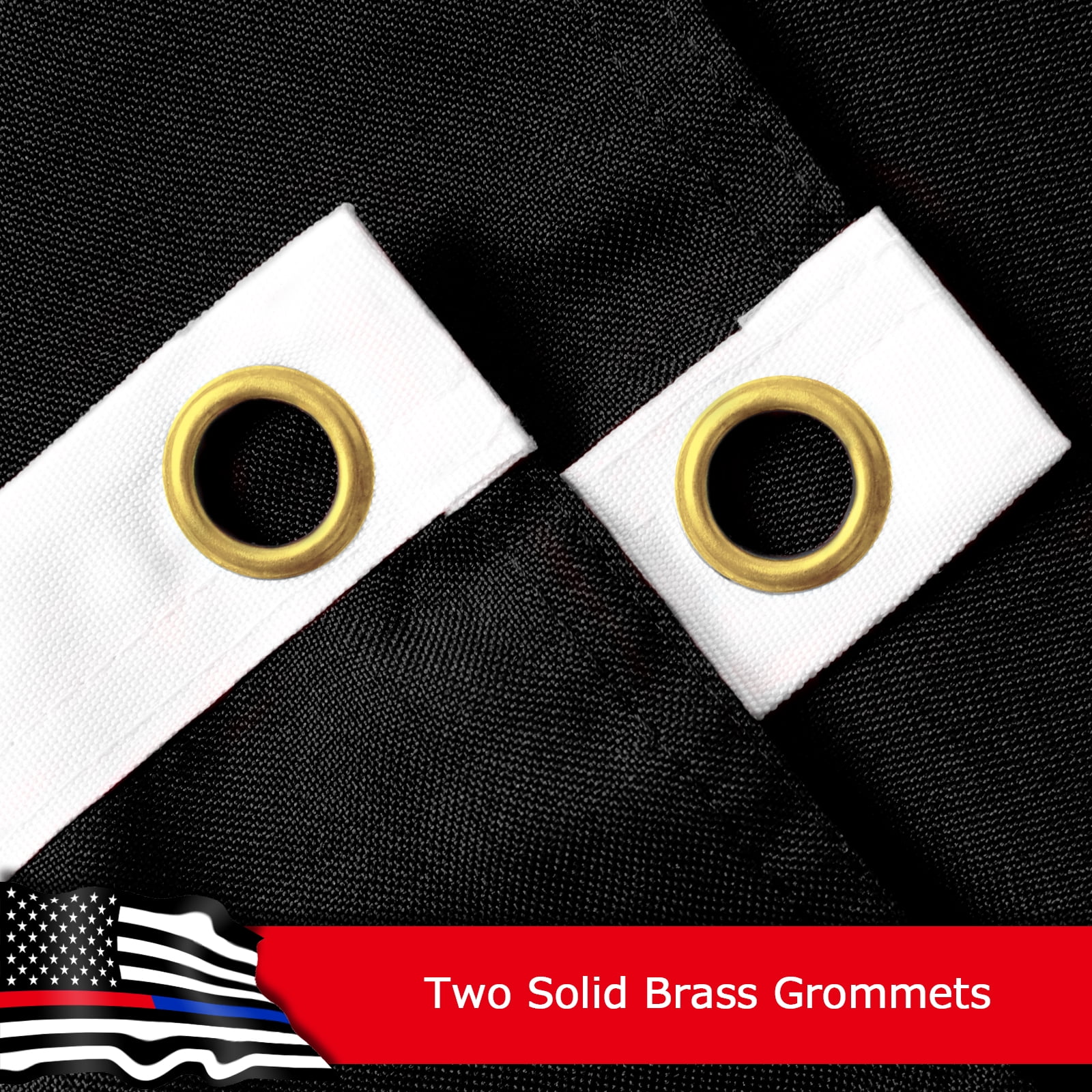 Thin Blue Red Line American Flag, 400D Heavy Duty Polyester, Double-Sided Printing, Quadruple Stitched Fly Hem, Fade Resistant, 2 Brass Grommets
