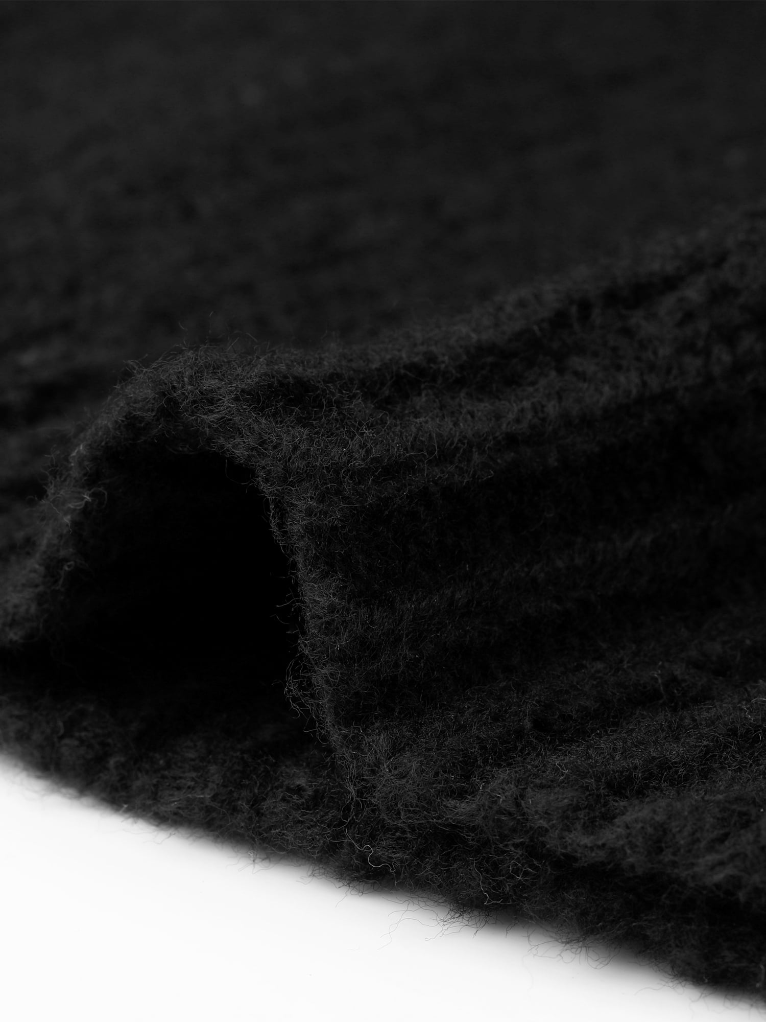 DARING DIVA Women's Plus Round Neck Long Sleeve Knit Pullover Sweater 2X Black