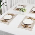thumbnail image 6 of Unique Bargains Set of 4 Farmhouse Placemats for Dining Table Decor White-Brown-Black, 6 of 6