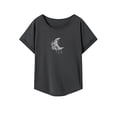 thumbnail image 1 of Camiseta de mujer de verano clásica streetwear cuello redondo camiseta para compras de vacaciones L, 1 of 7