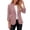 Pink, variant on Women Blazer Jacket 3/4 Sleeve Slim Fitting Solid Business Office Interview Short Outerwear Coat with Inset Pockets