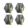 thumbnail image 1 of 8pcs Geometric Shape Hook Wall Hanger Self Adhesive Hooks Bathroom Towel Kitchen Dishcloth Closet Coat Key Bag Hat Hanging Hook, 1 of 3