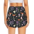 thumbnail image 2 of Lsque Mushrooms Printed Women's Running Shorts with Liner Pockets,Elastic Quick Dry Workout Athletic Gym Yoga Shorts,Womens High Waist Shorts-Small, 2 of 9