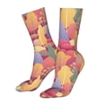 thumbnail image 5 of Xecao Colorful Autumn Forest Trees Print Fashion No Heel Casual Crew Socks Cushioned Breathable for Men Women - Moisture wicking,Not easy to fade Suitable for daily, 5 of 7