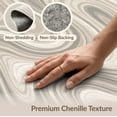 thumbnail image 6 of ODIKA 8'x10' Washable Area Rug Wave Design With Interlocking Marble Swirl Motif Abstract Modern Refined for Dining Room, Large Office, Lounge, Non-Slip Chair-Friendly Mat, 6 of 7