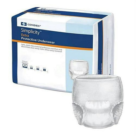 Simplicity Moderate Absorbency Underwear 1840 Small/Medium Pack of 20, White