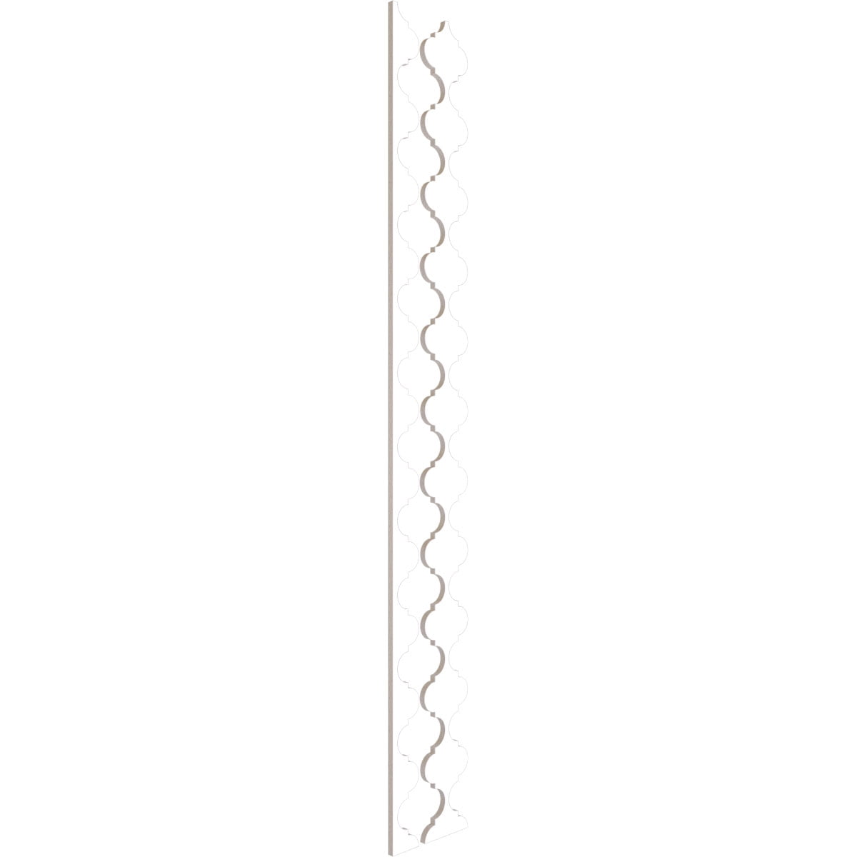 Ekena Millwork 94"H x 3/4"T Marrakesh PVC Adjustable Decorative Slat Wall Panel Kit, Unfinished (contains 11 Slats + 1 Straight Edge Starter Slat)