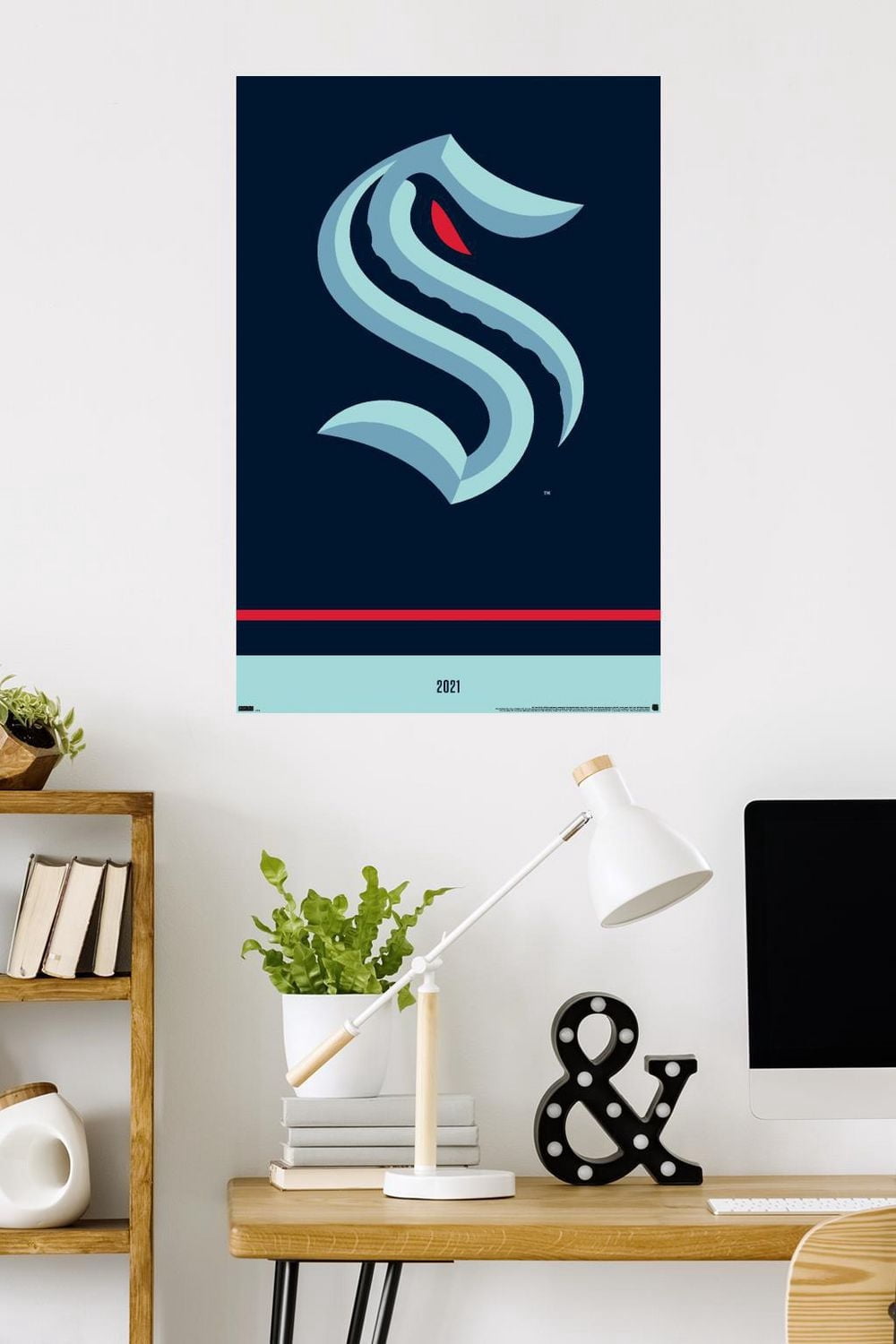 NHL Seattle Kraken - Logo 21 Wall Poster, 22.375" x 34"