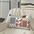 thumbnail image 5 of Pofeuu Patchwork In Country Style Print Polyester Microfiber Plush Pillowcases, Super Soft and Cozy Pillow Case Covers with Envelop Closure（Pillow core not included）-20"x30", 5 of 6