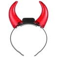 thumbnail image 1 of EeaseMX 1 diadema luminosa con forma de cuerno de diablo y LED brillante para disfraz, decoración para fiestas., 1 of 7