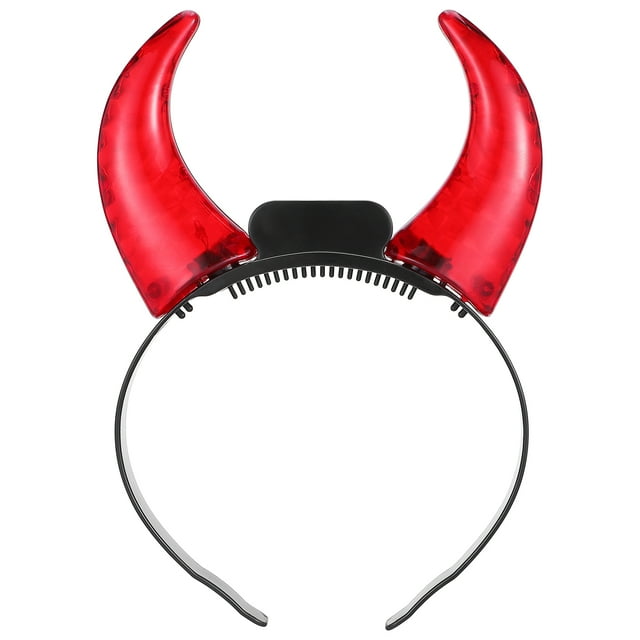 EeaseMX 1 diadema luminosa con forma de cuerno de diablo y LED brillante para disfraz, decoración para fiestas.