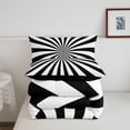 thumbnail image 5 of Erosebridal Abstract Geometric Stripes Queen Comforter Set,Minimalist Striped Comforter Sets Queen,Black Reversible,3pcs,1 Comforter and 2 Pillowcases, 5 of 7